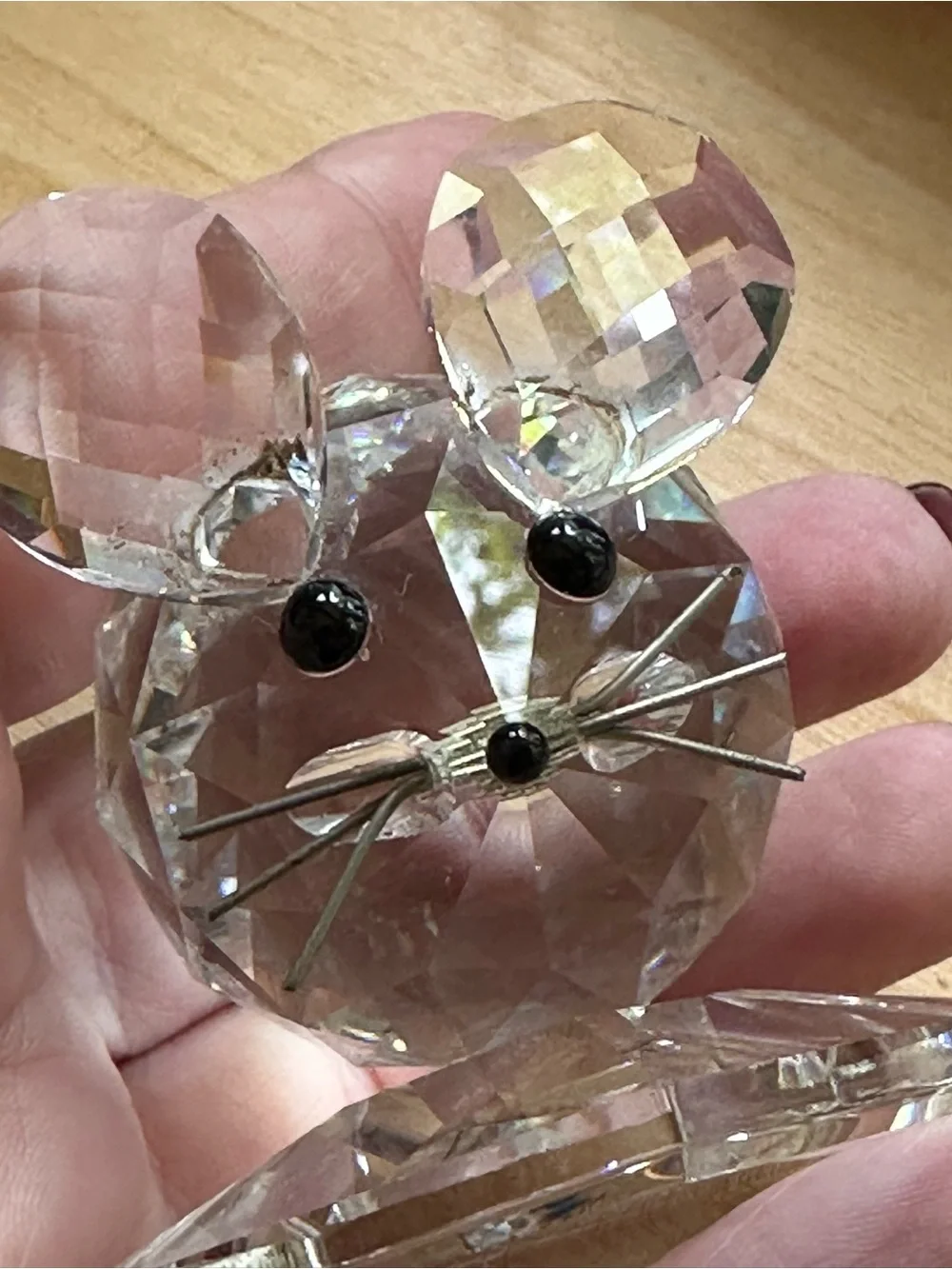 Swarovski Crystal Mouse **Missing Tail**